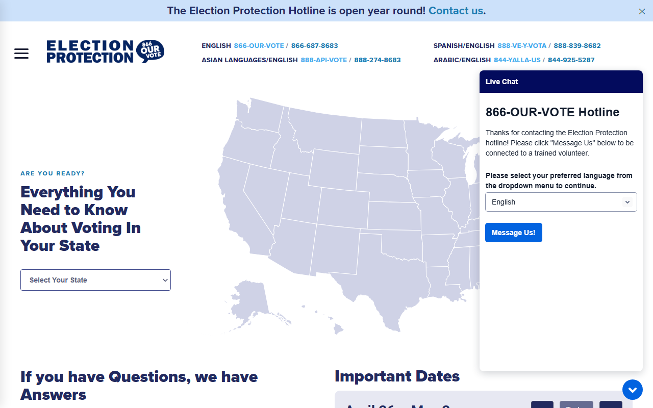 866ourvote.com screenshot