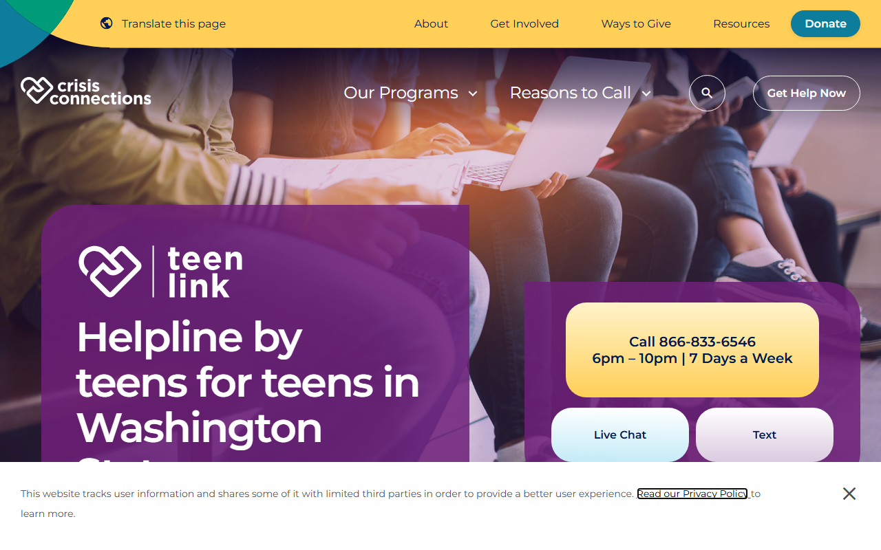 866teenlink.com screenshot