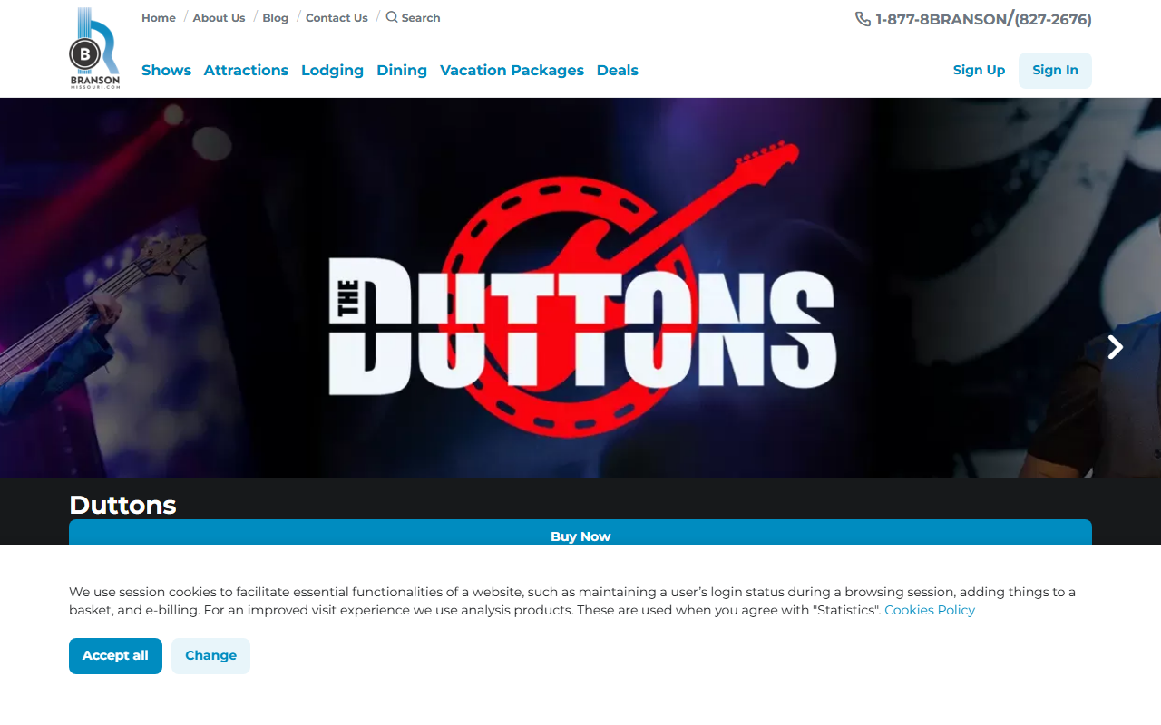 877branson.com screenshot