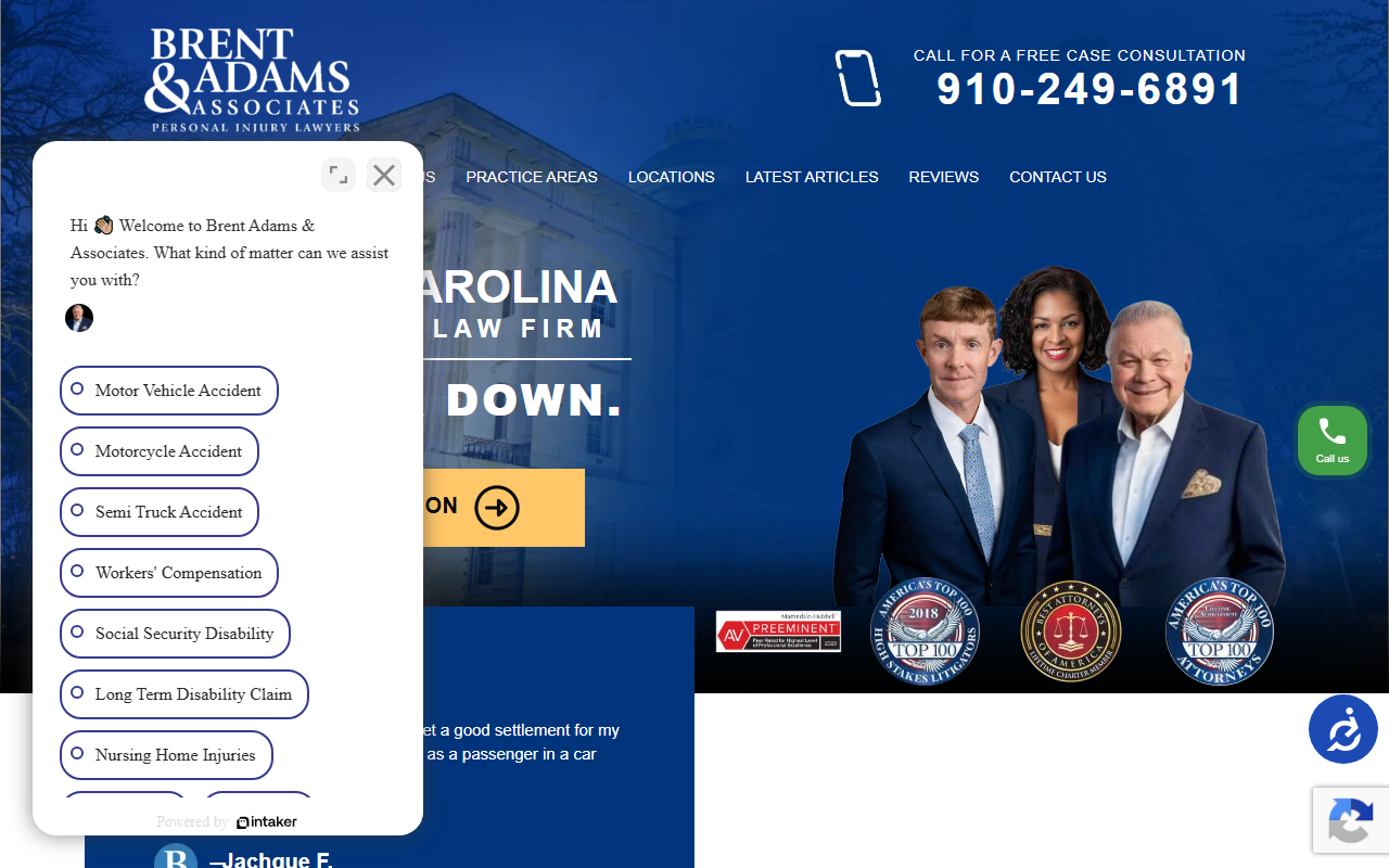 877brentadams.com screenshot