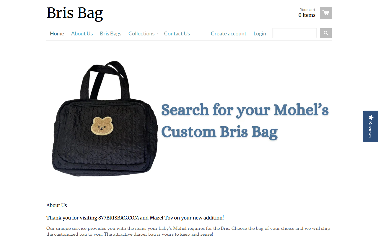 877brisbag.com screenshot