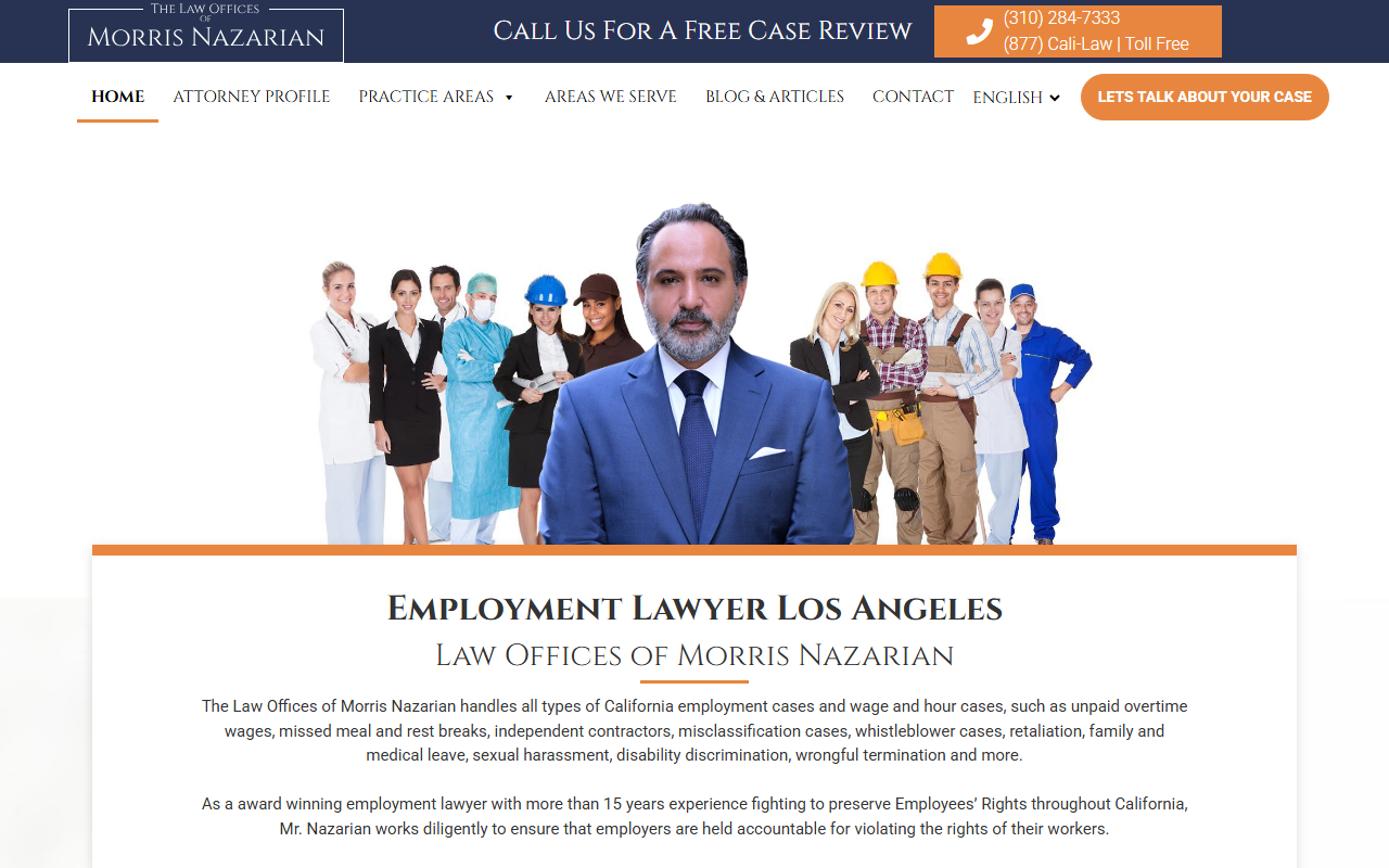 877calilaw.com screenshot