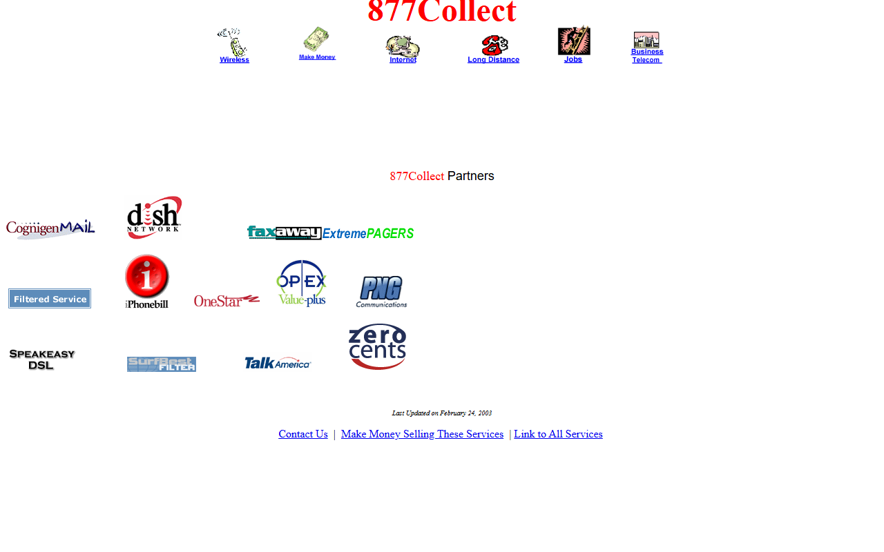 877collect.com screenshot