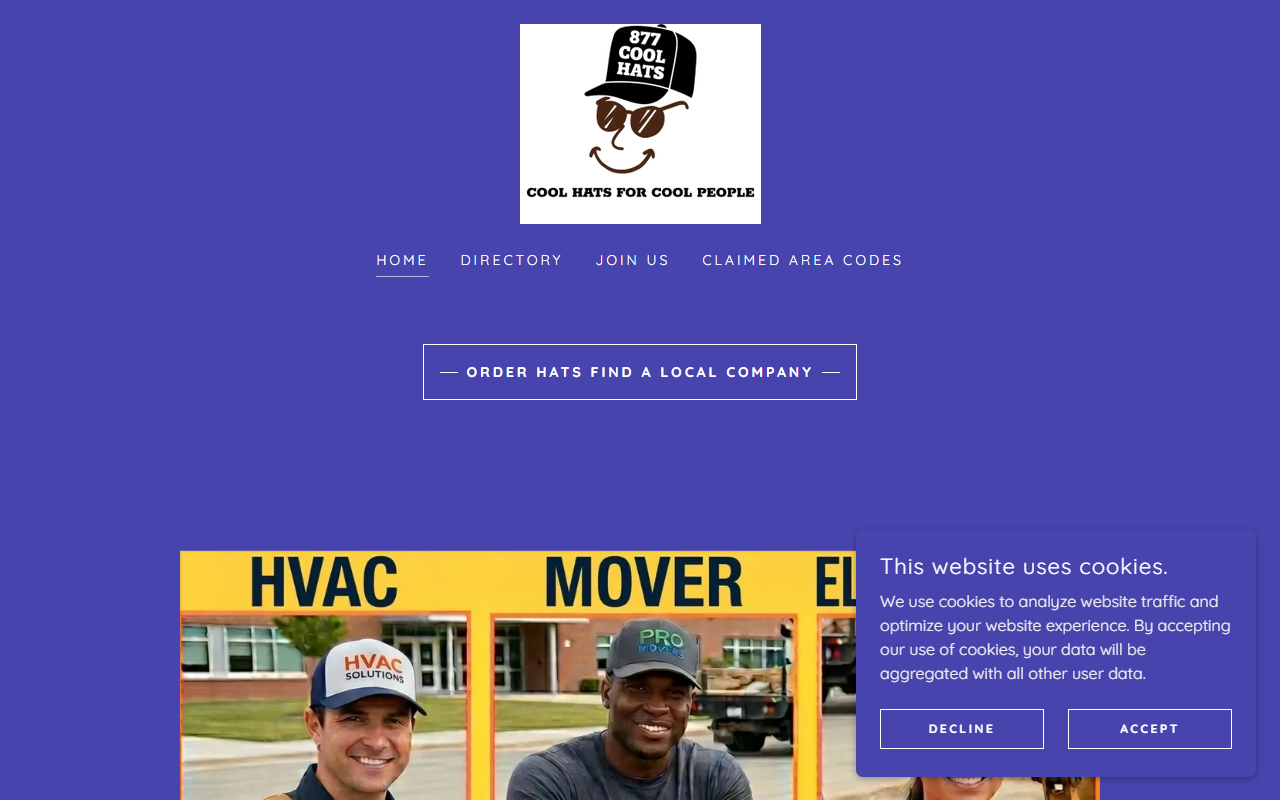 877coolhats.com screenshot