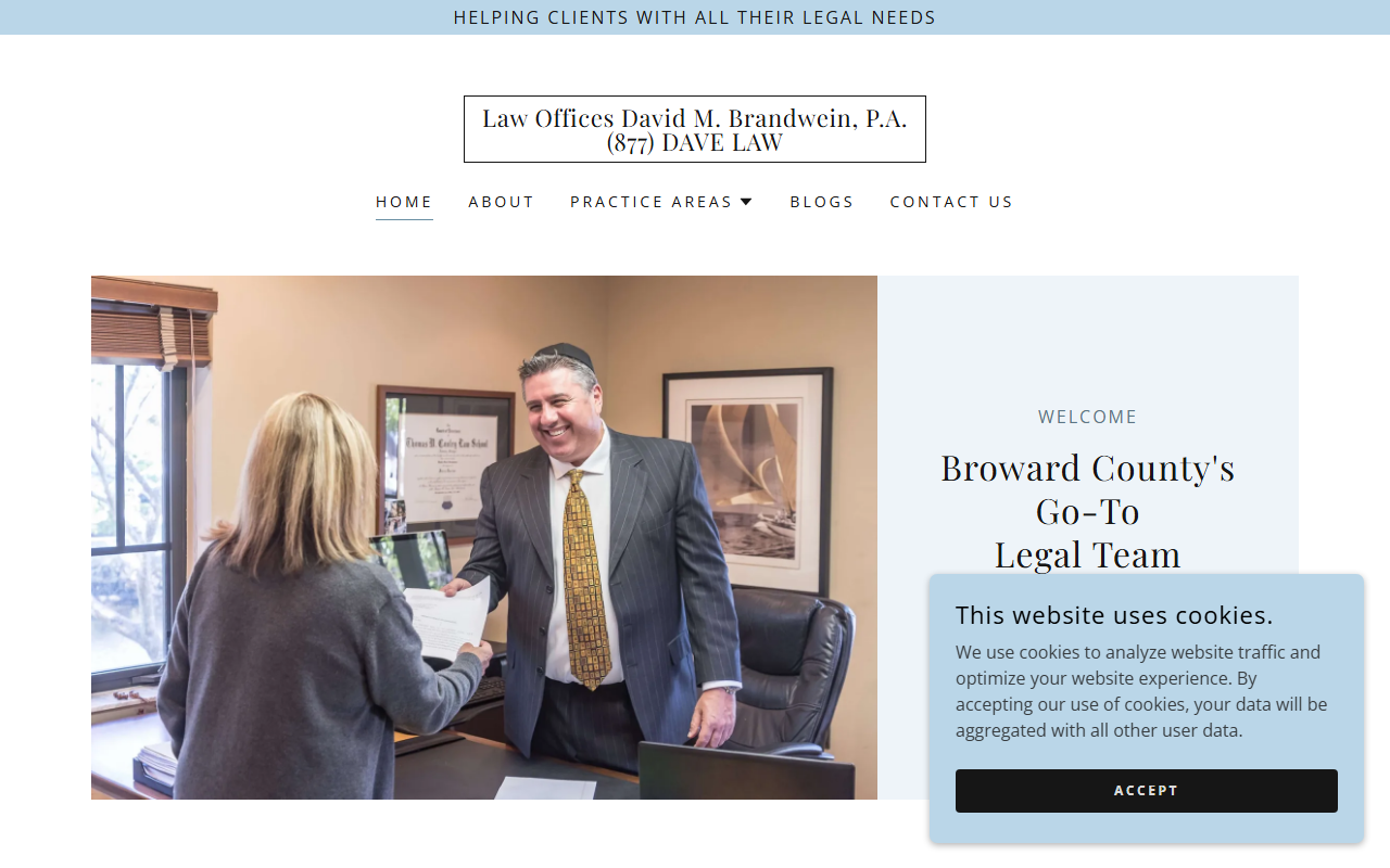 877davelaw.com screenshot