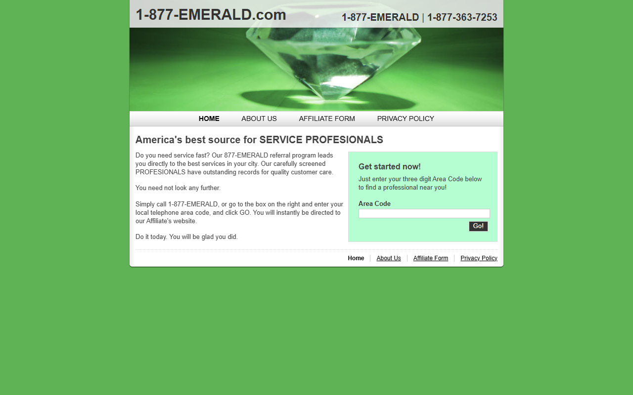 877emerald.com screenshot