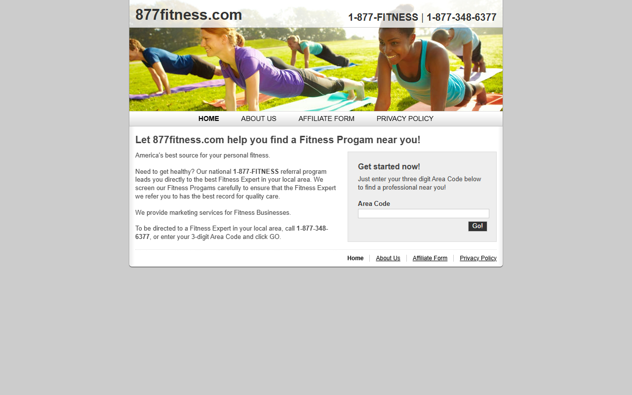 877fitness.com screenshot