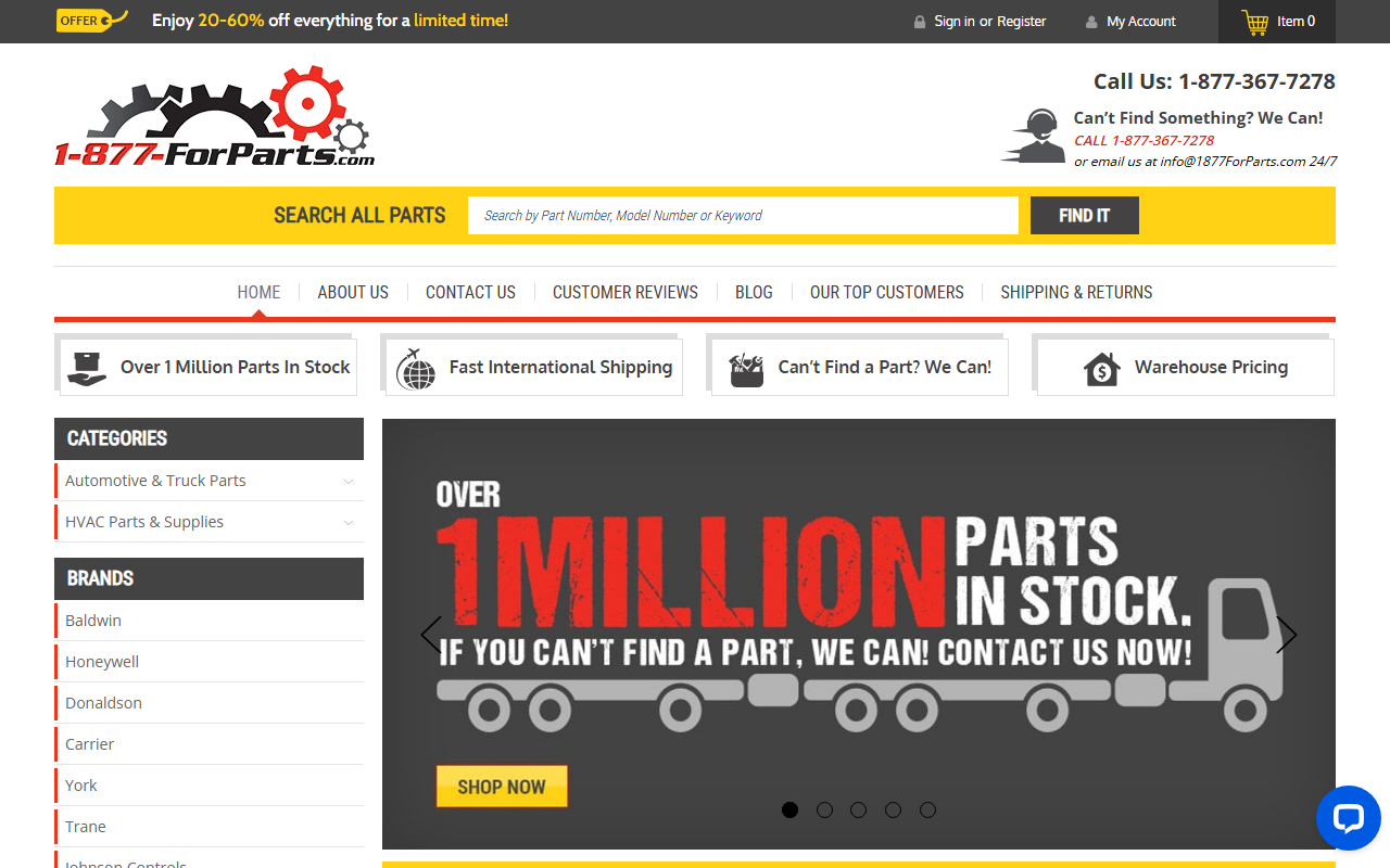 877forparts.com screenshot