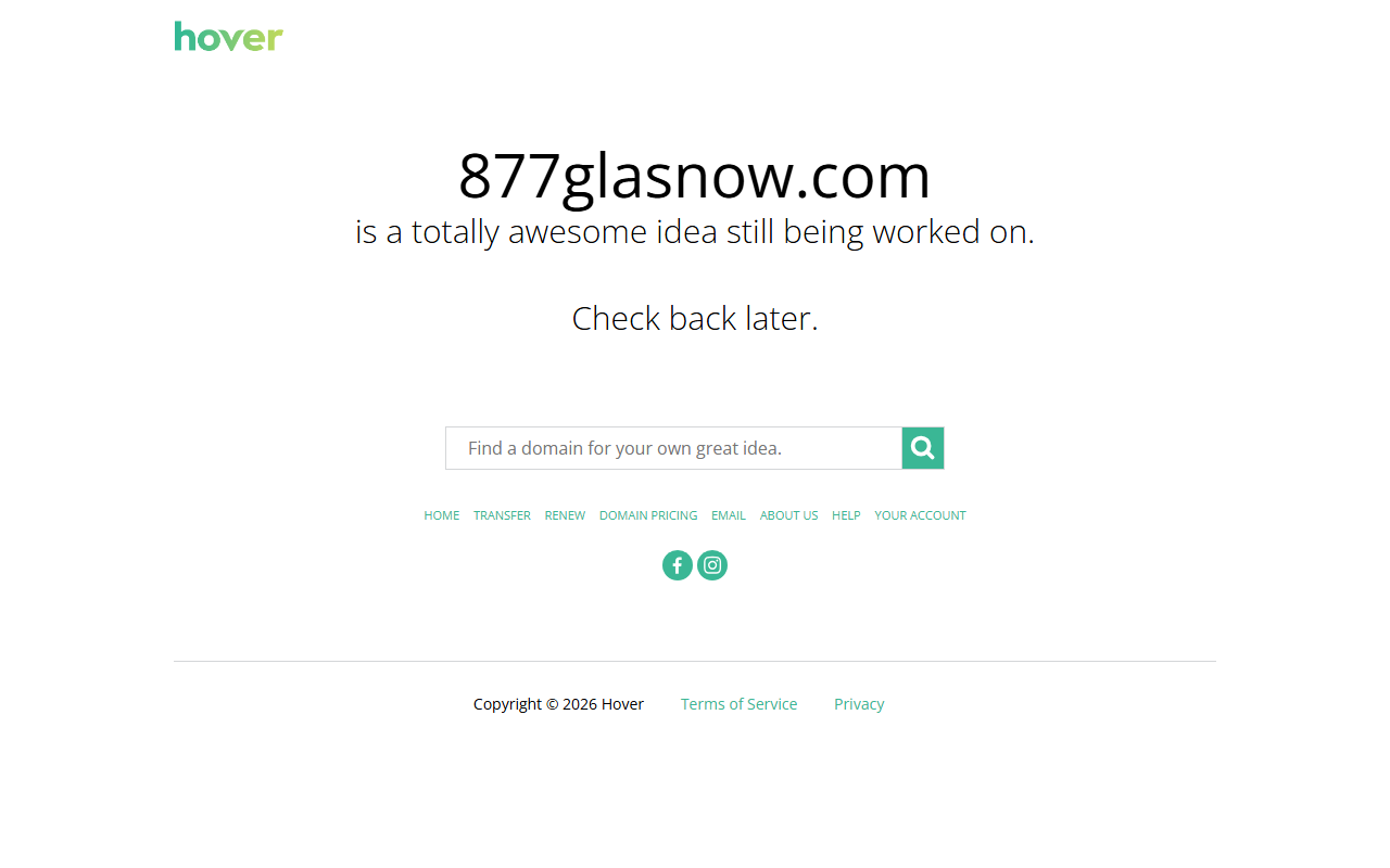 877glasnow.com screenshot