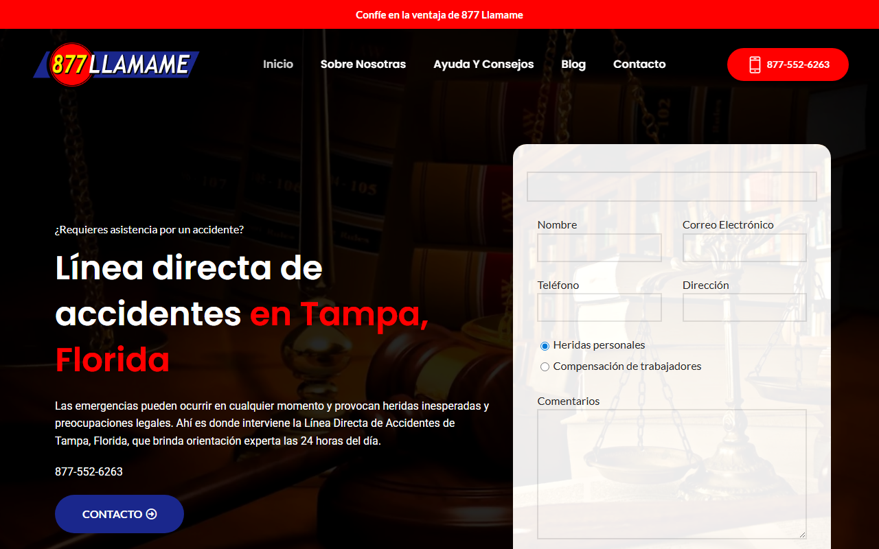 877llamame.com screenshot