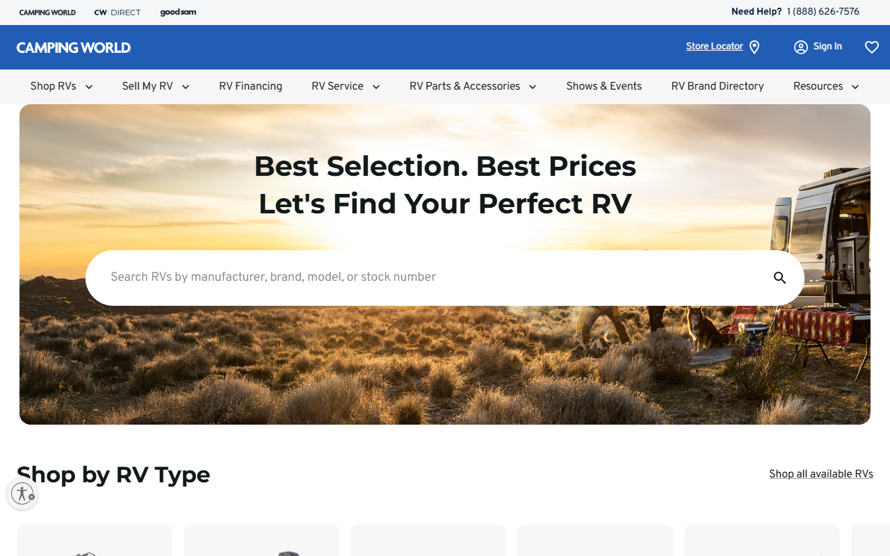 877rvsales.com screenshot