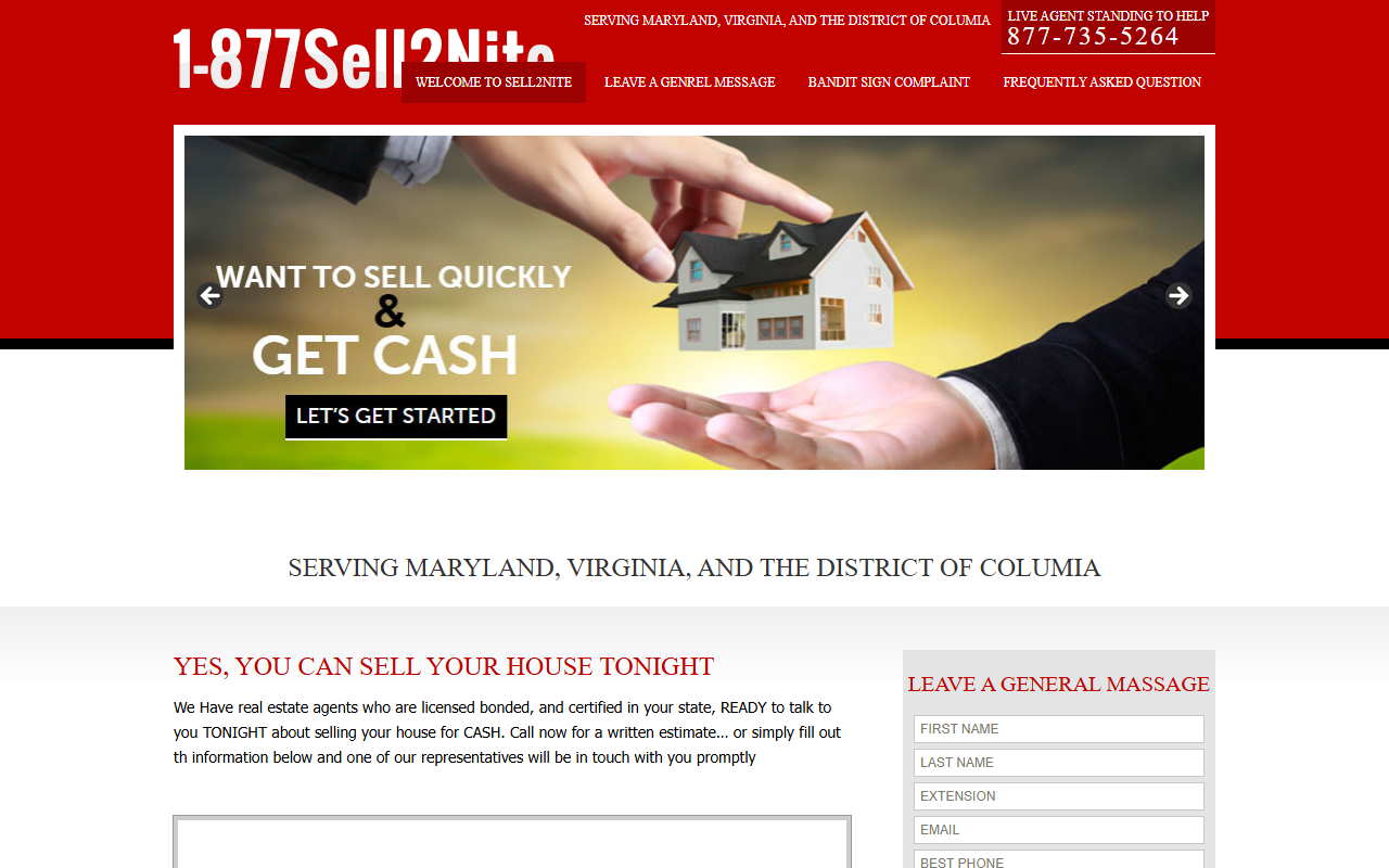 877selltonight.com screenshot