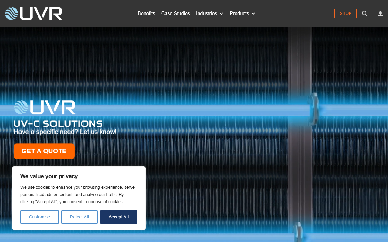 877uvlamps.com screenshot