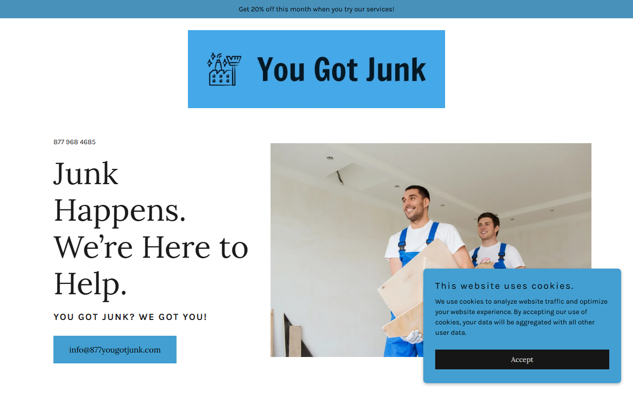 877yougotjunk.com screenshot