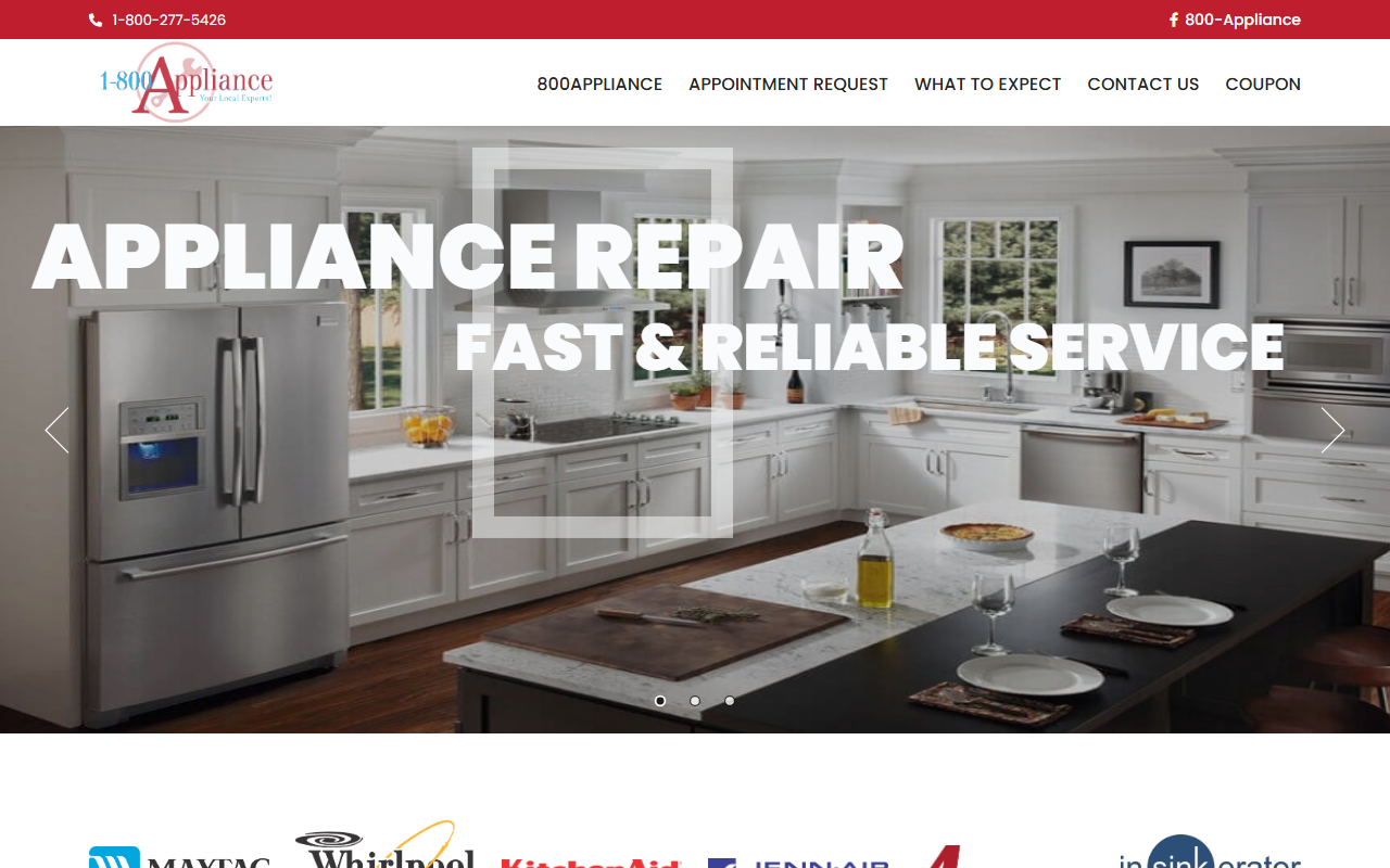 888-appliance.com screenshot