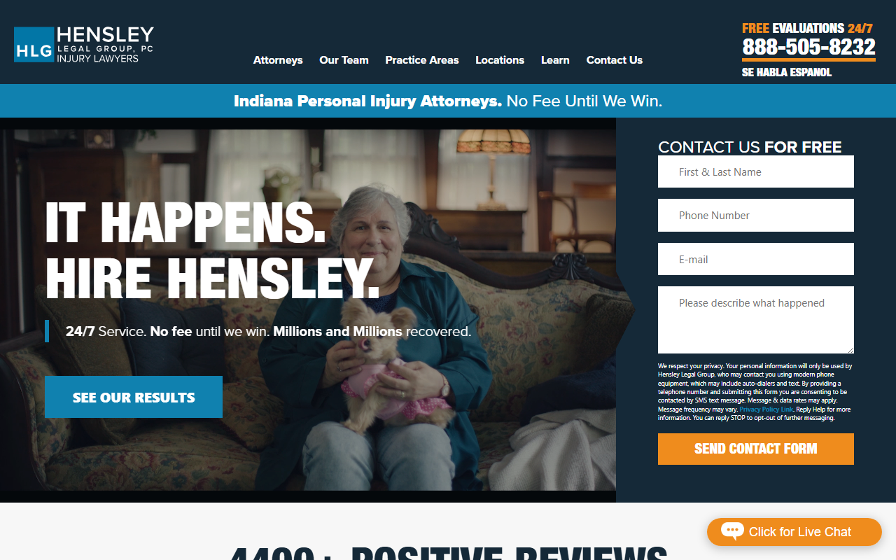 888-hensley.com screenshot