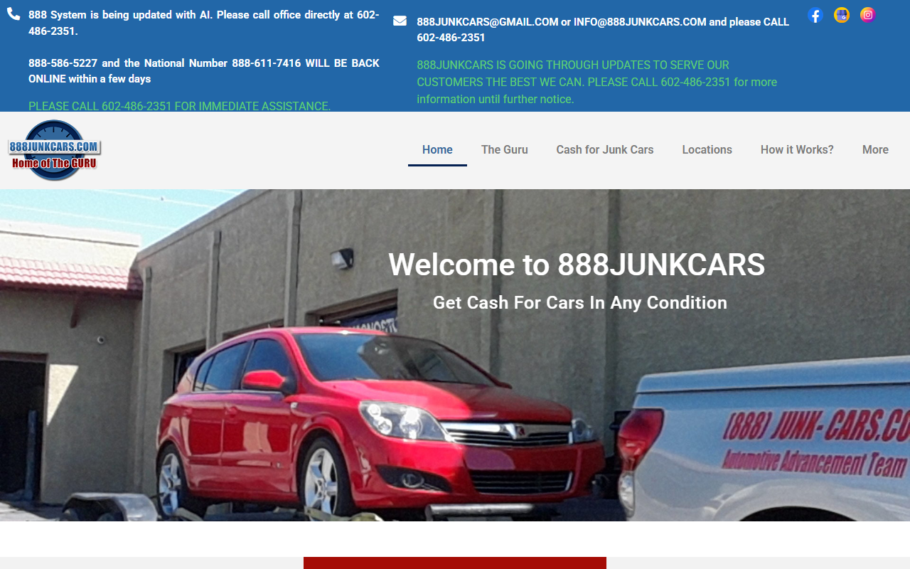 888-junkcars.com screenshot