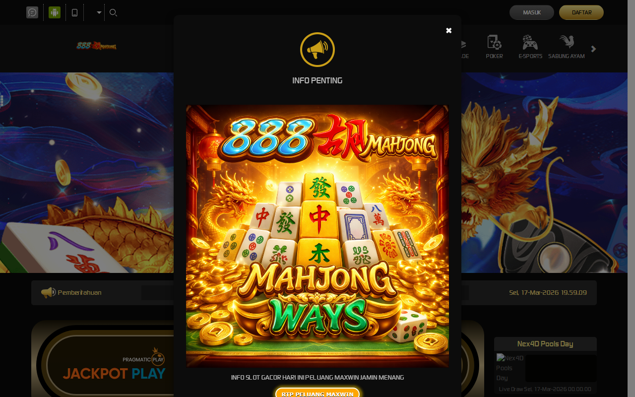 888-mahjong.com screenshot