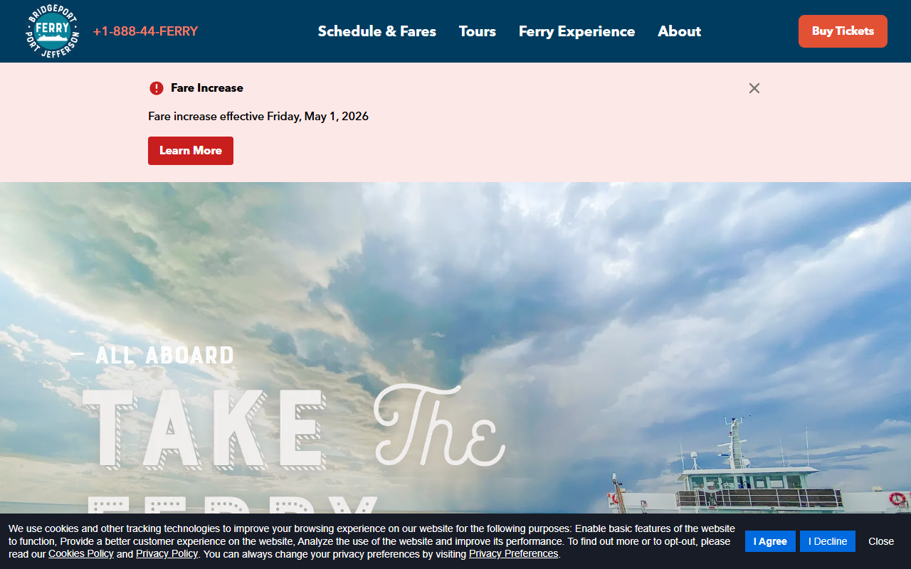88844ferry.com screenshot
