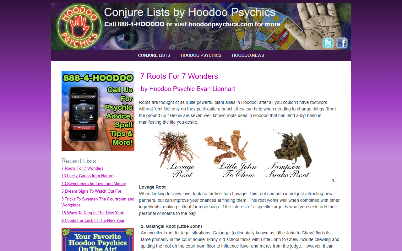8884hoodoo.com screenshot