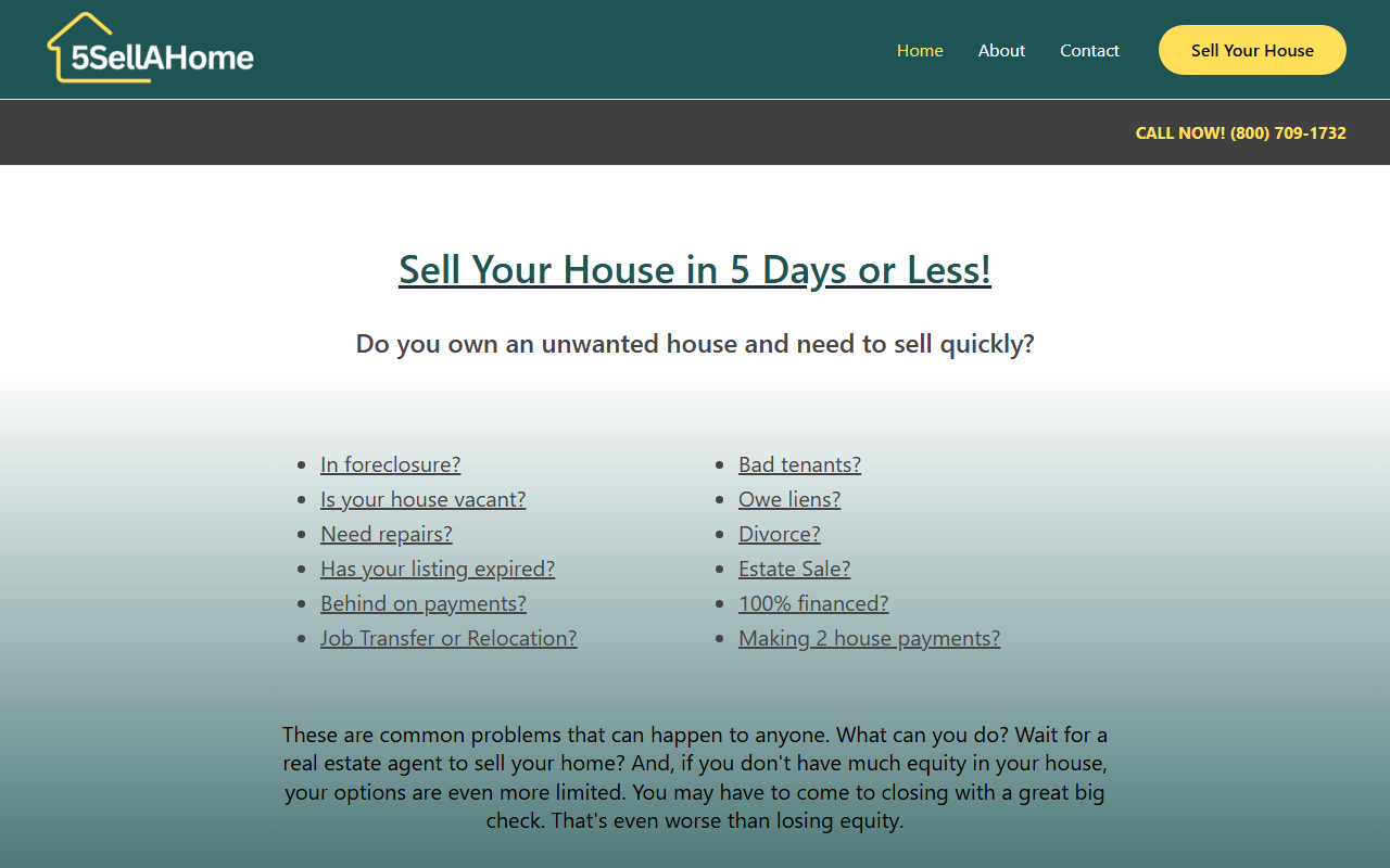 8885sellahome.com screenshot