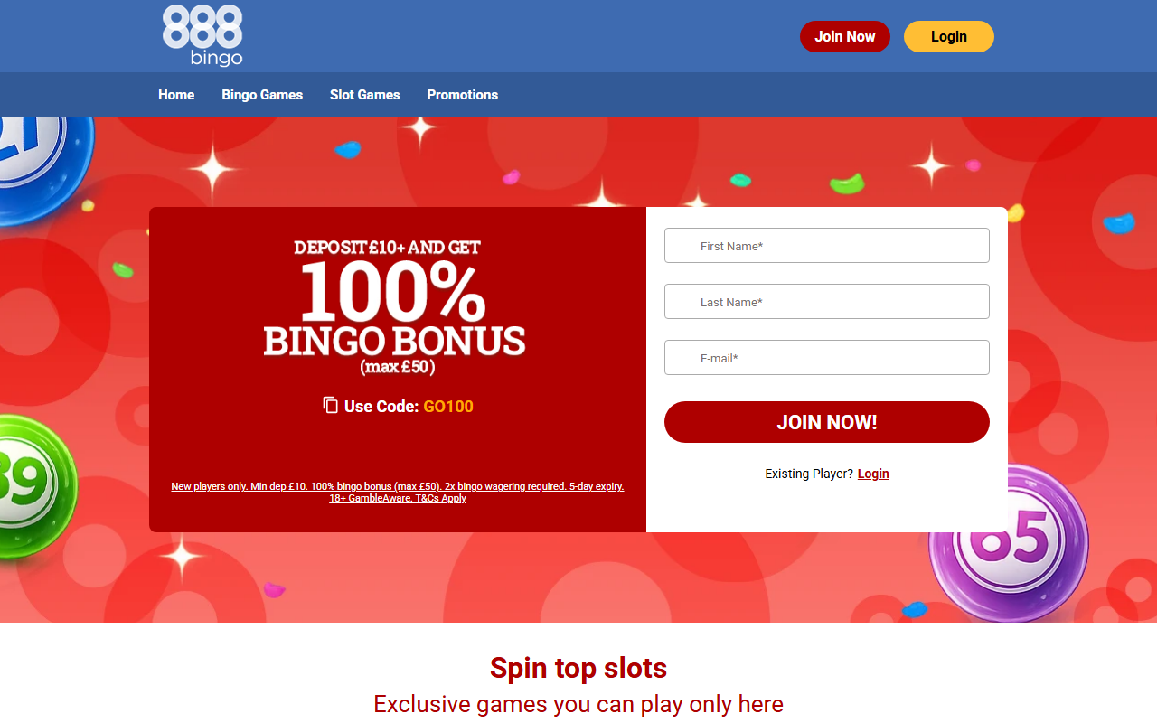 888bingoclub.com screenshot