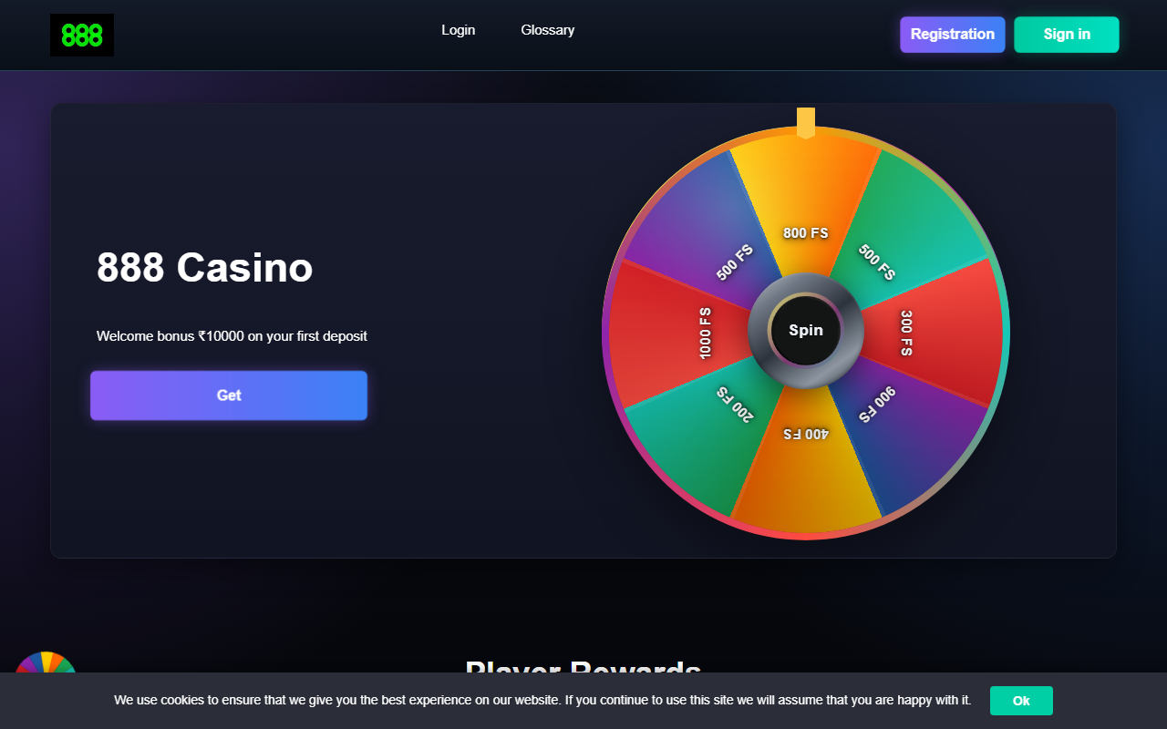 888casino-india.com screenshot