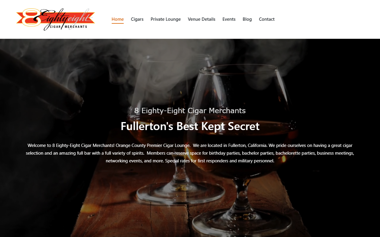 888cigarbar.com screenshot