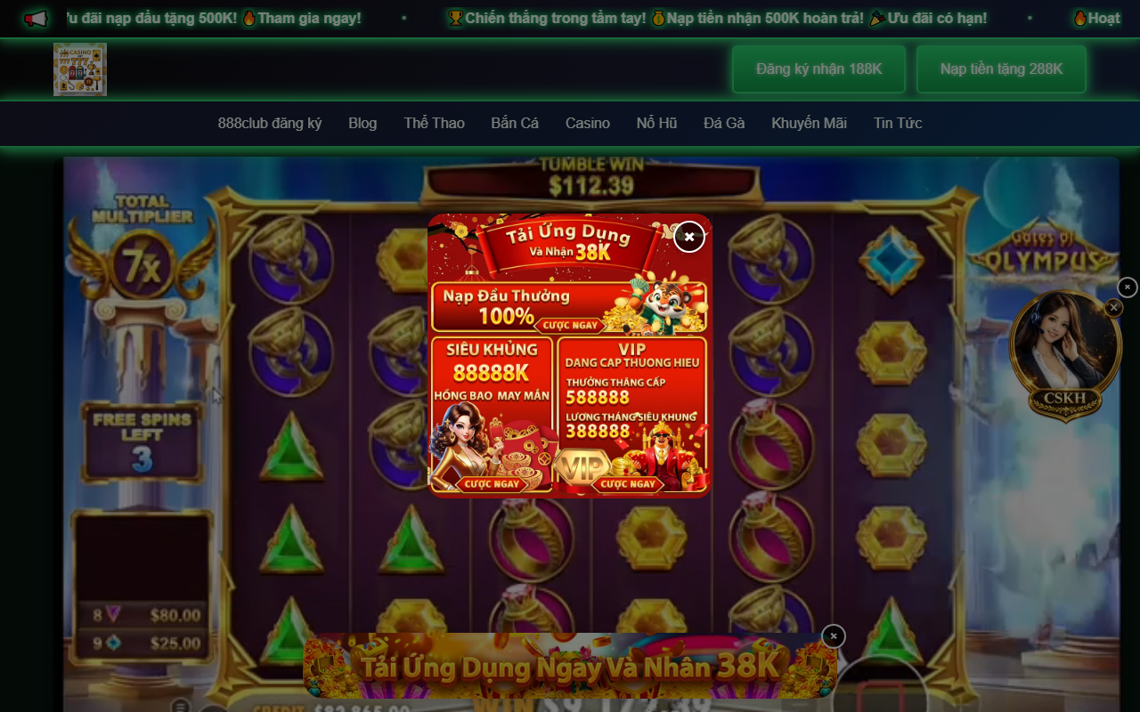 888clublogin.com screenshot