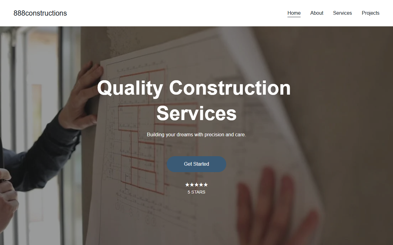 888constructions.com screenshot