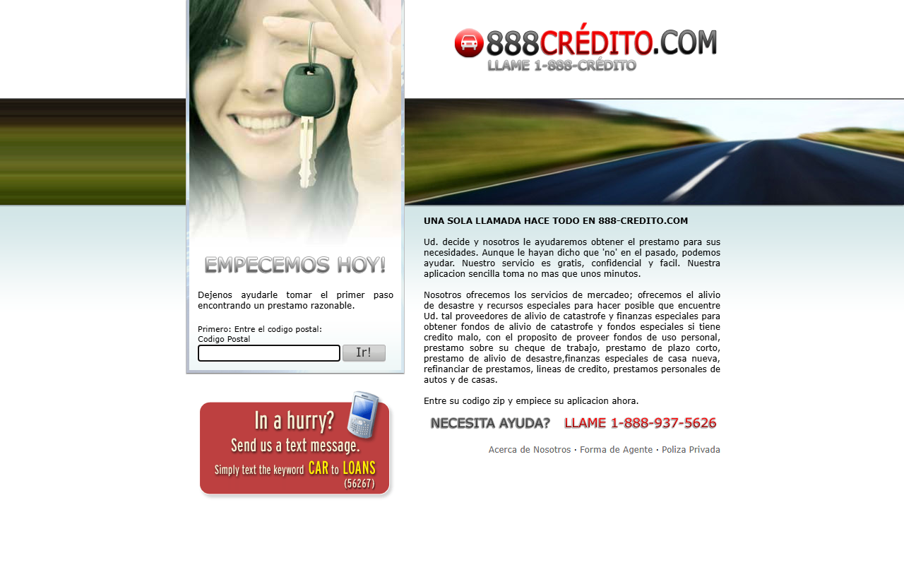 888credito.com screenshot
