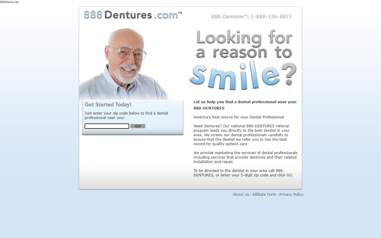 888dentures.com screenshot
