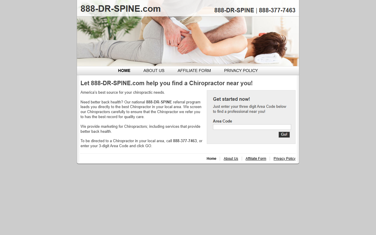 888drspine.com screenshot