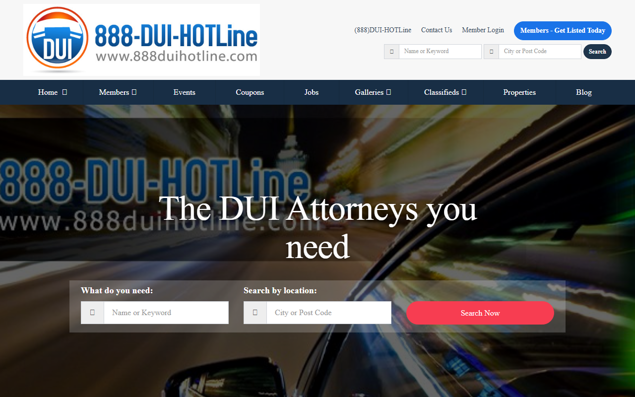 888duihotline.com screenshot