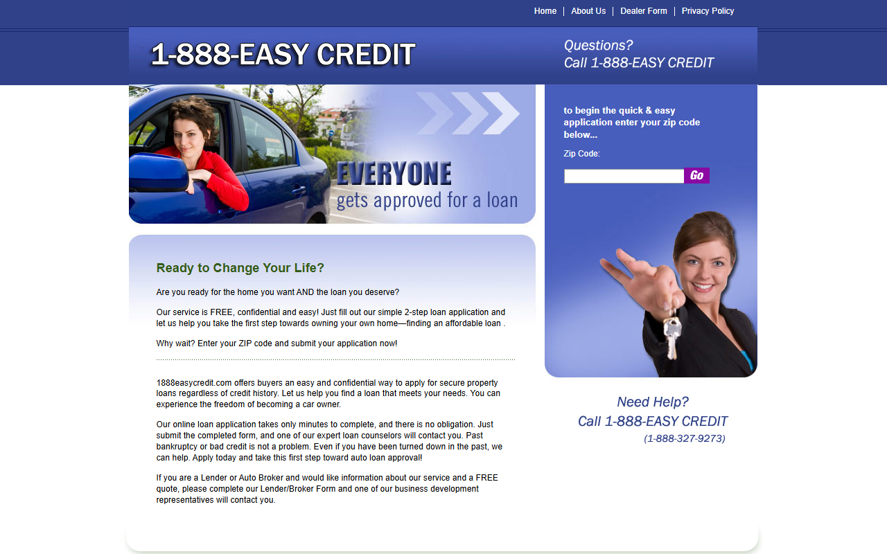 888easycredit.com screenshot