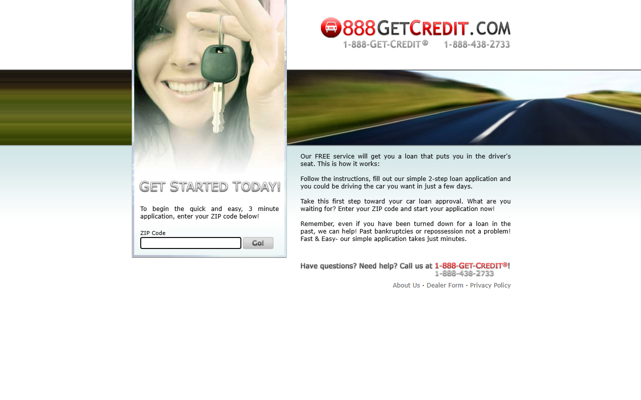 888getcredit.com screenshot