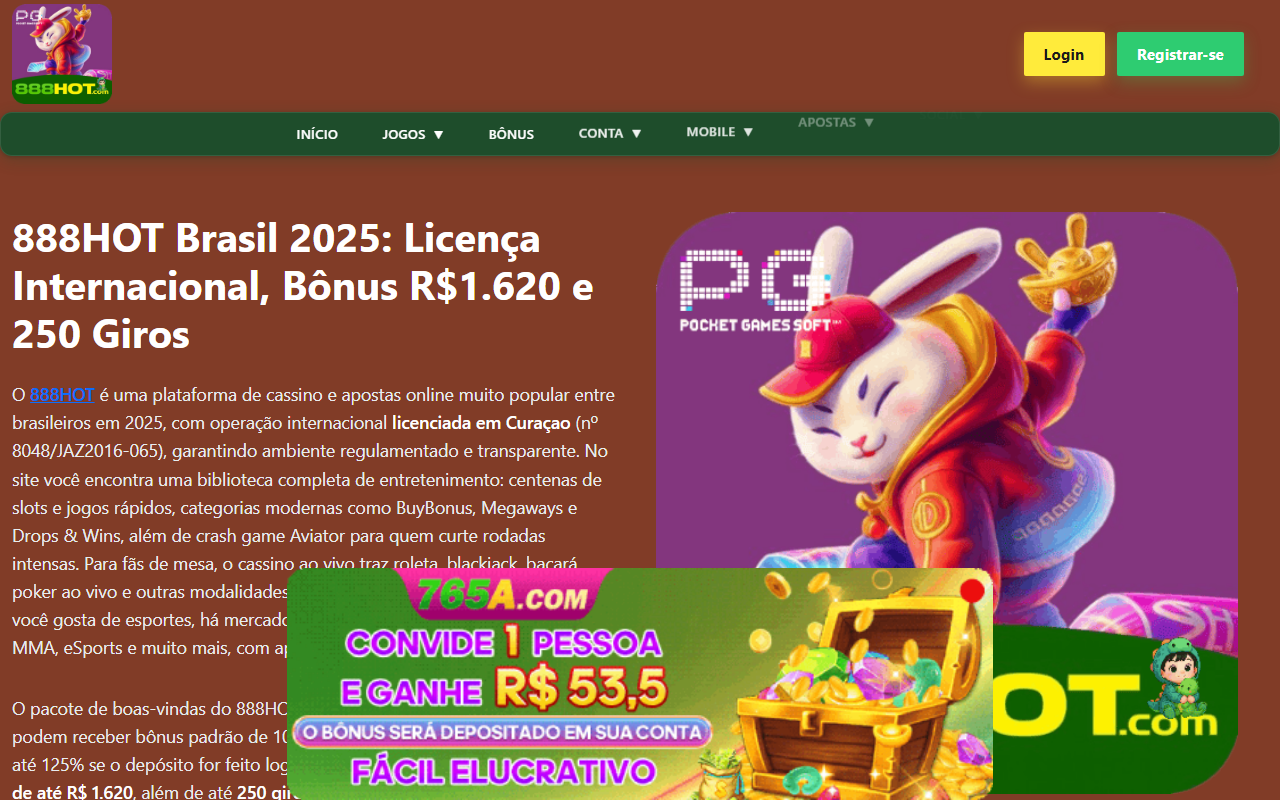 888hot-brazil.com screenshot
