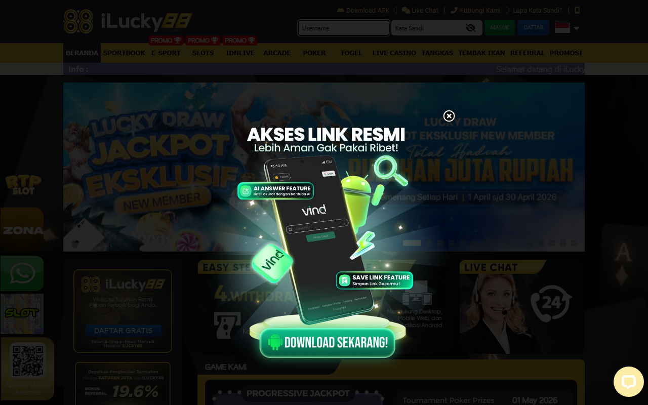888ilucky88.com screenshot
