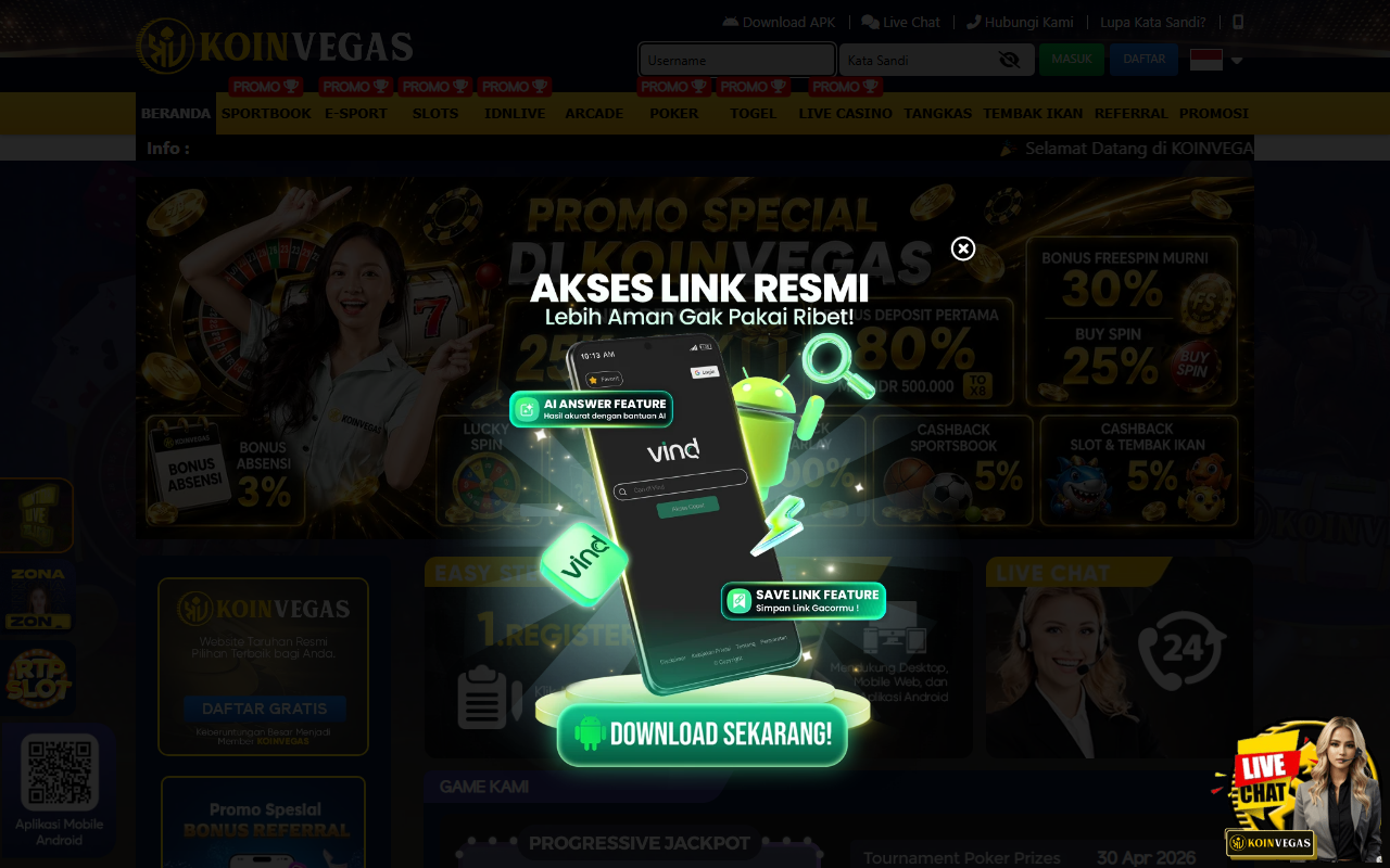 888koinvegas.com screenshot
