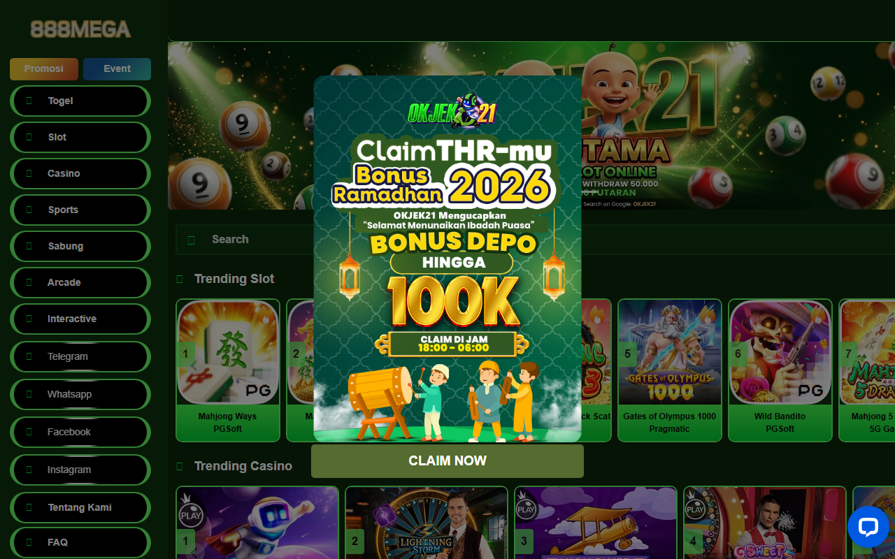 888megaslot.com screenshot