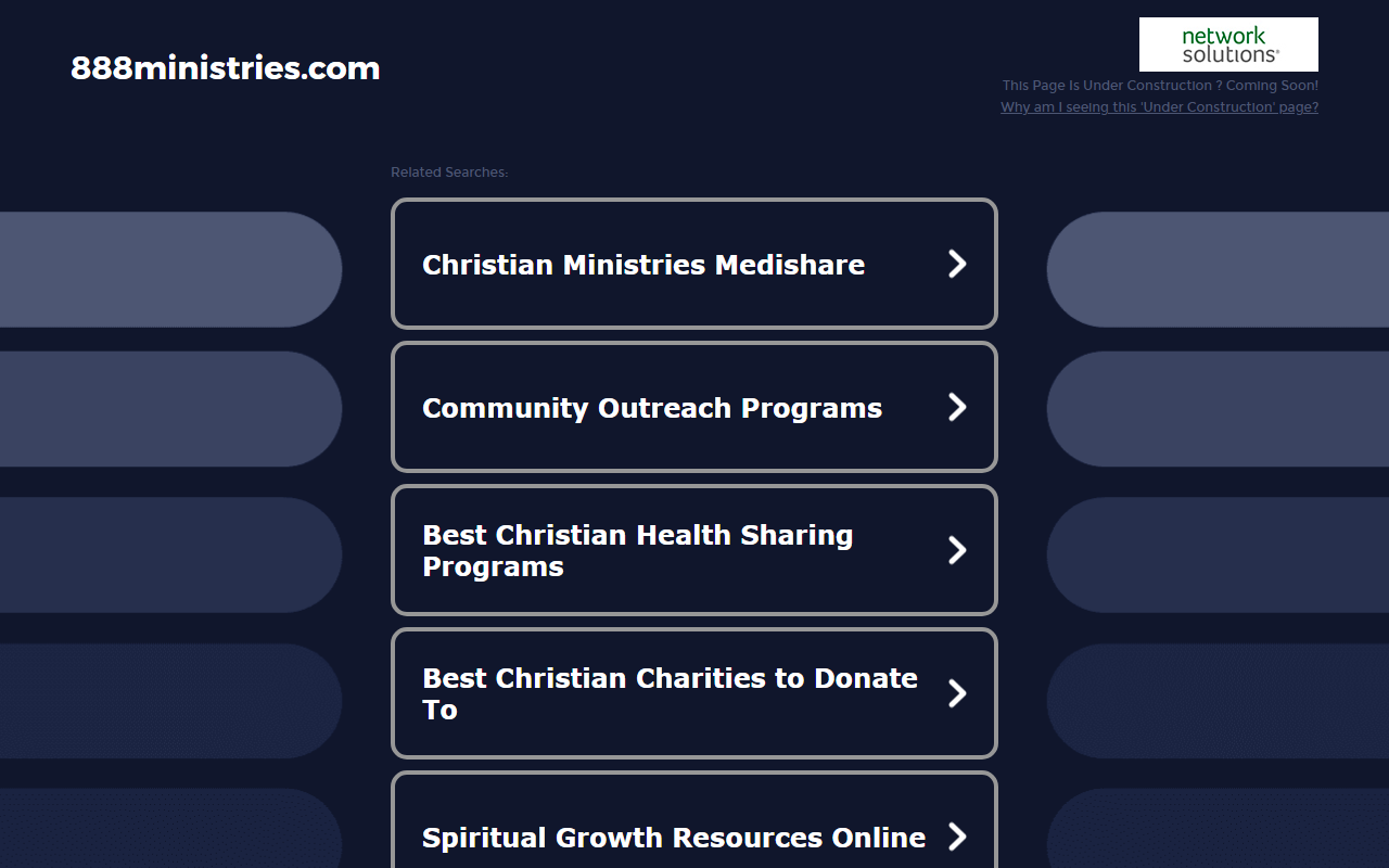 888ministries.com screenshot
