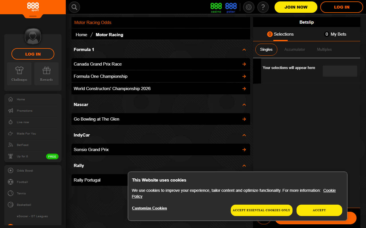 888motorsport.com screenshot