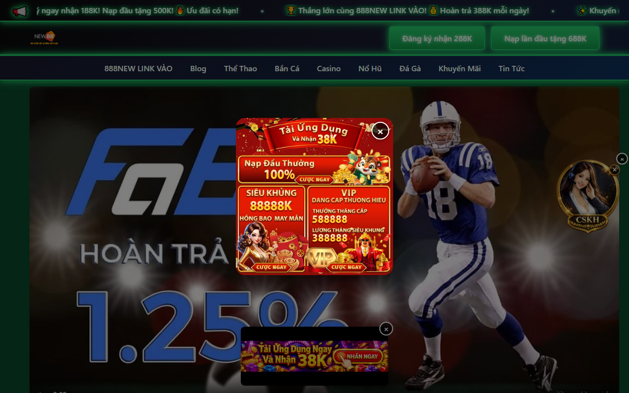 888newlinkwin.com screenshot