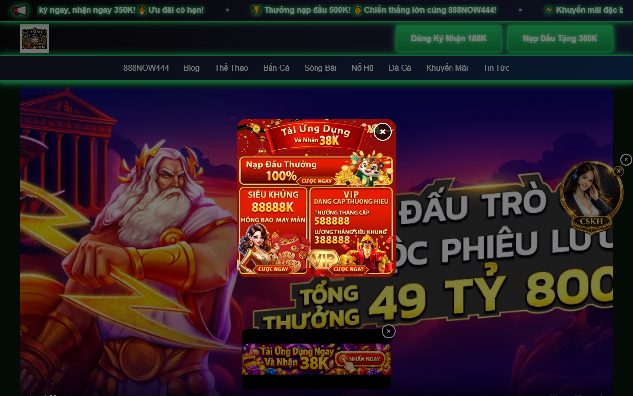 888now444bet.com screenshot