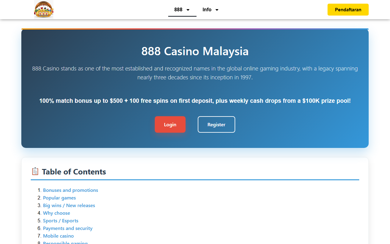 888onlinemy.com screenshot