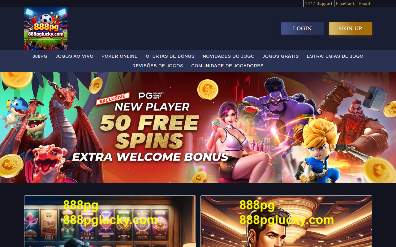 888pglucky.com screenshot