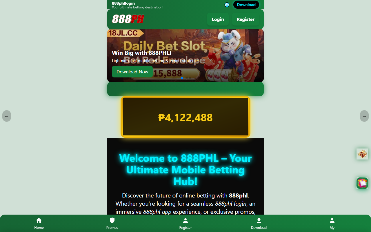 888phllogin.com screenshot