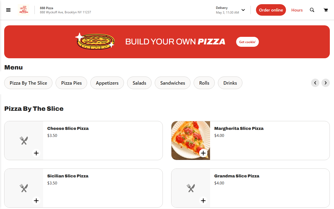 888pizzany.com screenshot
