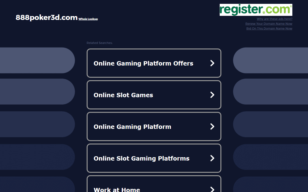 888poker3d.com screenshot