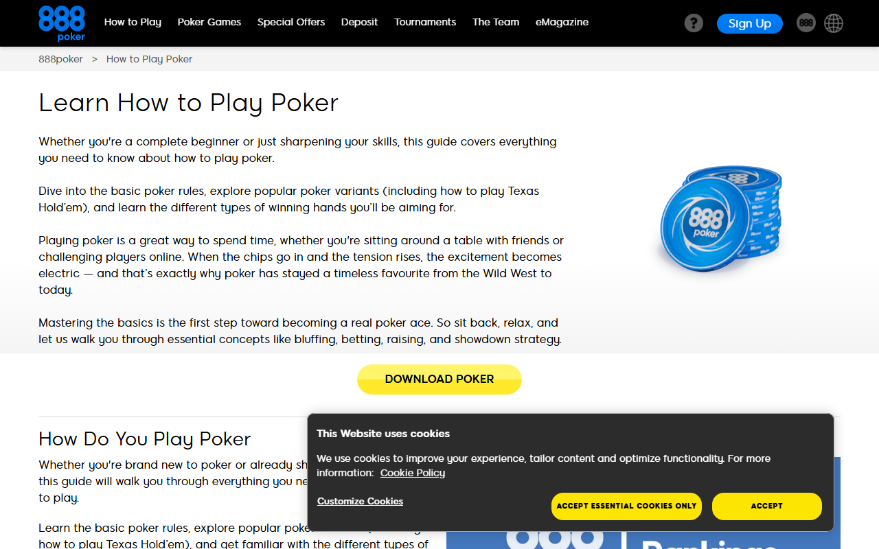 888pokerschool.com screenshot